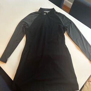 Adidas Black Golf Pickle Dress with Gray Striped Sleeves